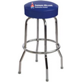 Single Ring Bar Stool with Chrome Frame and Swivel Seat
